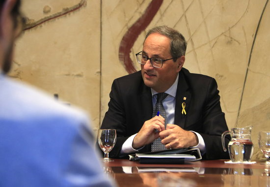 Catalan president Quim Torra on October 8, 2019 (by Sílvia Jardí)